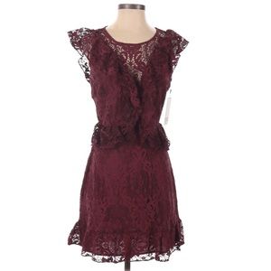 NWT BB Dakota Shaken Not Stirred Ruffle Lace Dress